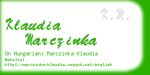 klaudia marczinka business card